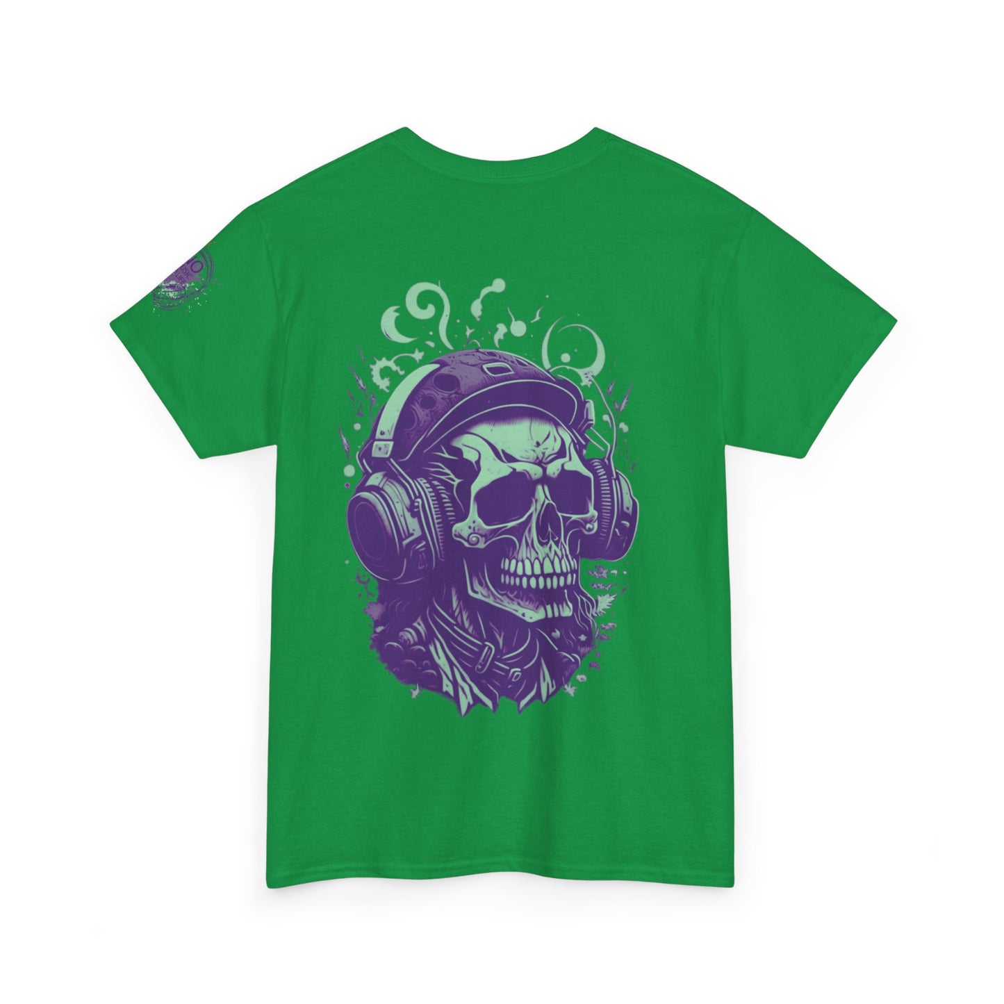 Unisex Heavy Cotton Tee  Muzic lover Skull Women Men T-shirt