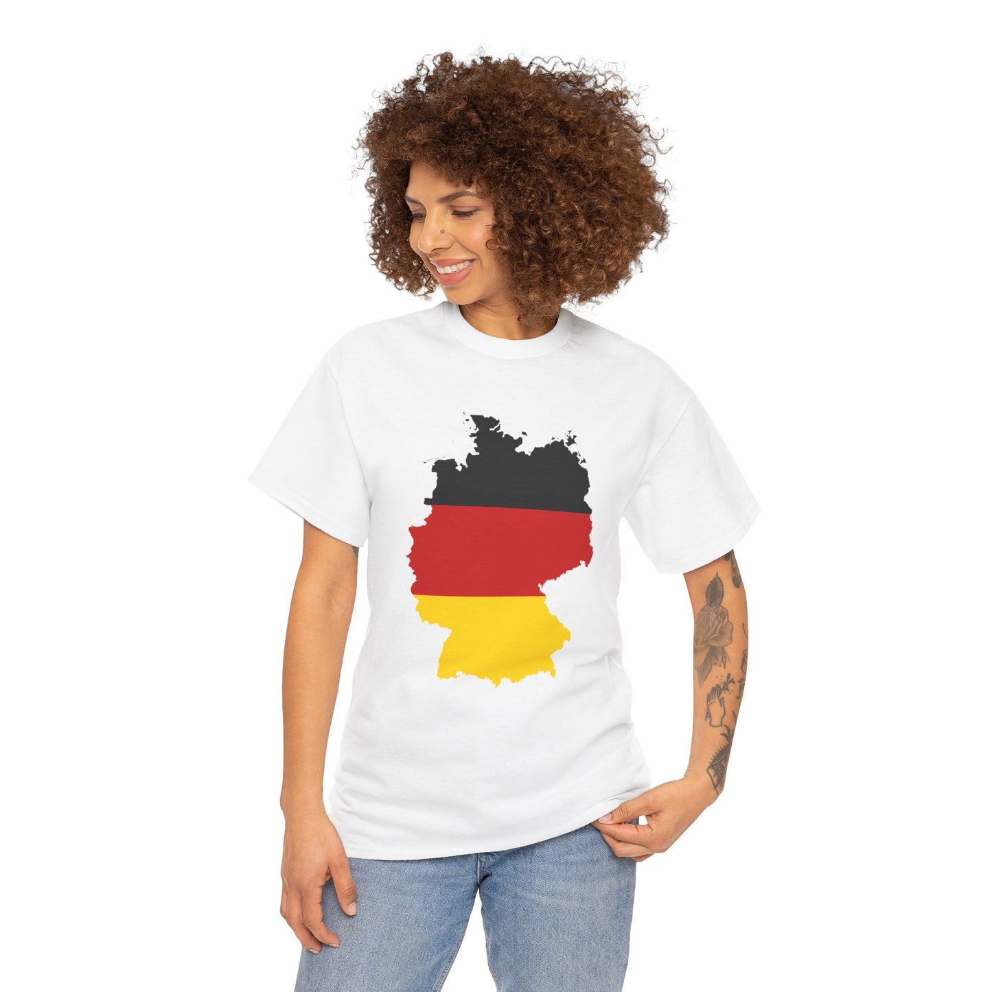 Unisex Heavy Cotton Tee Germany Deutschland Footbal Women Men T-shirt