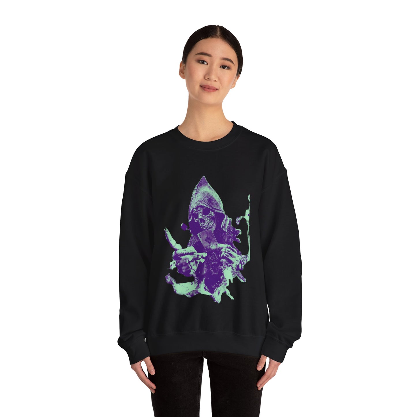 Unisex Heavy Blend™ Crewneck Sweatshirt Skull Dolar Silence Men Women Sport