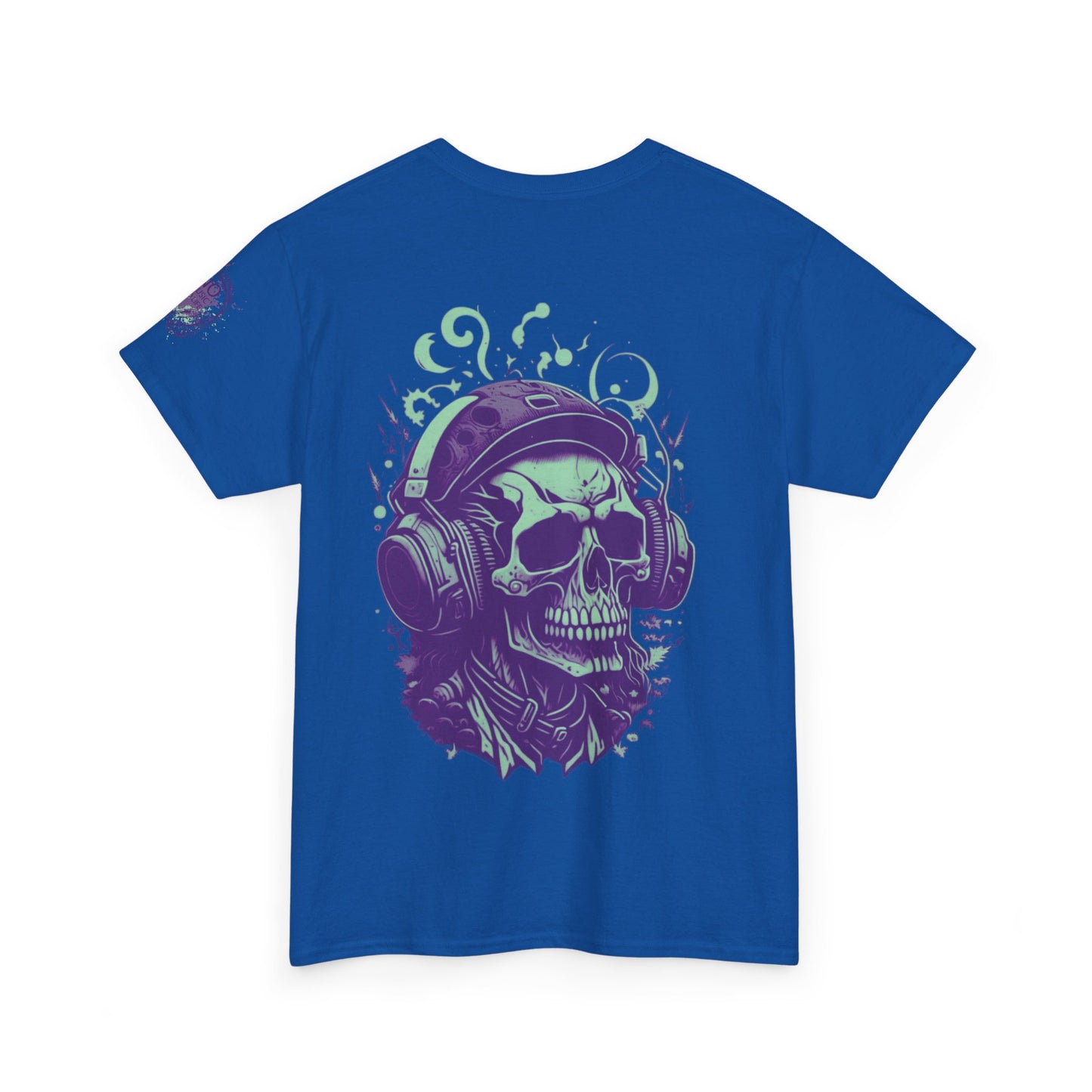 Unisex Heavy Cotton Tee  Muzic lover Skull Women Men T-shirt