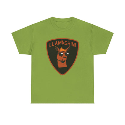 LLAMA Funny Tshirt Unisex Heavy Cotton Tee LLAMAGHINI