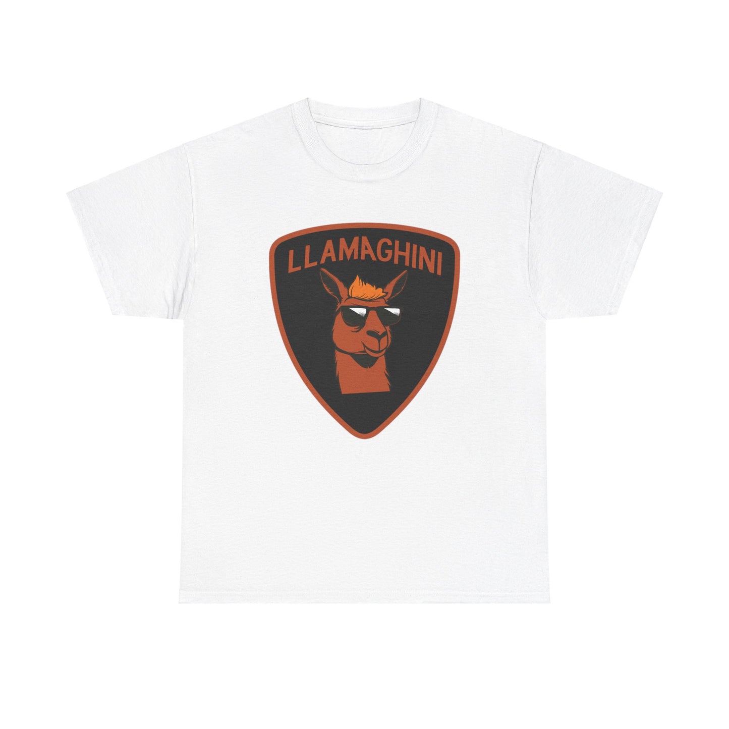 LLAMA Funny Tshirt Unisex Heavy Cotton Tee LLAMAGHINI