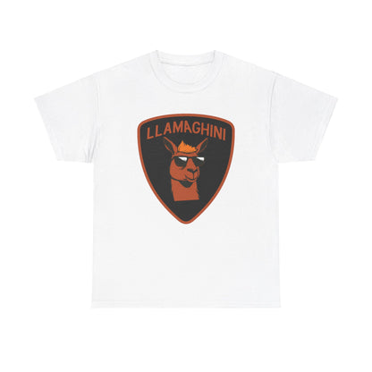 LLAMA Funny Tshirt Unisex Heavy Cotton Tee LLAMAGHINI