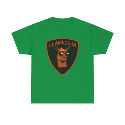 LLAMA Funny Tshirt Unisex Heavy Cotton Tee LLAMAGHINI