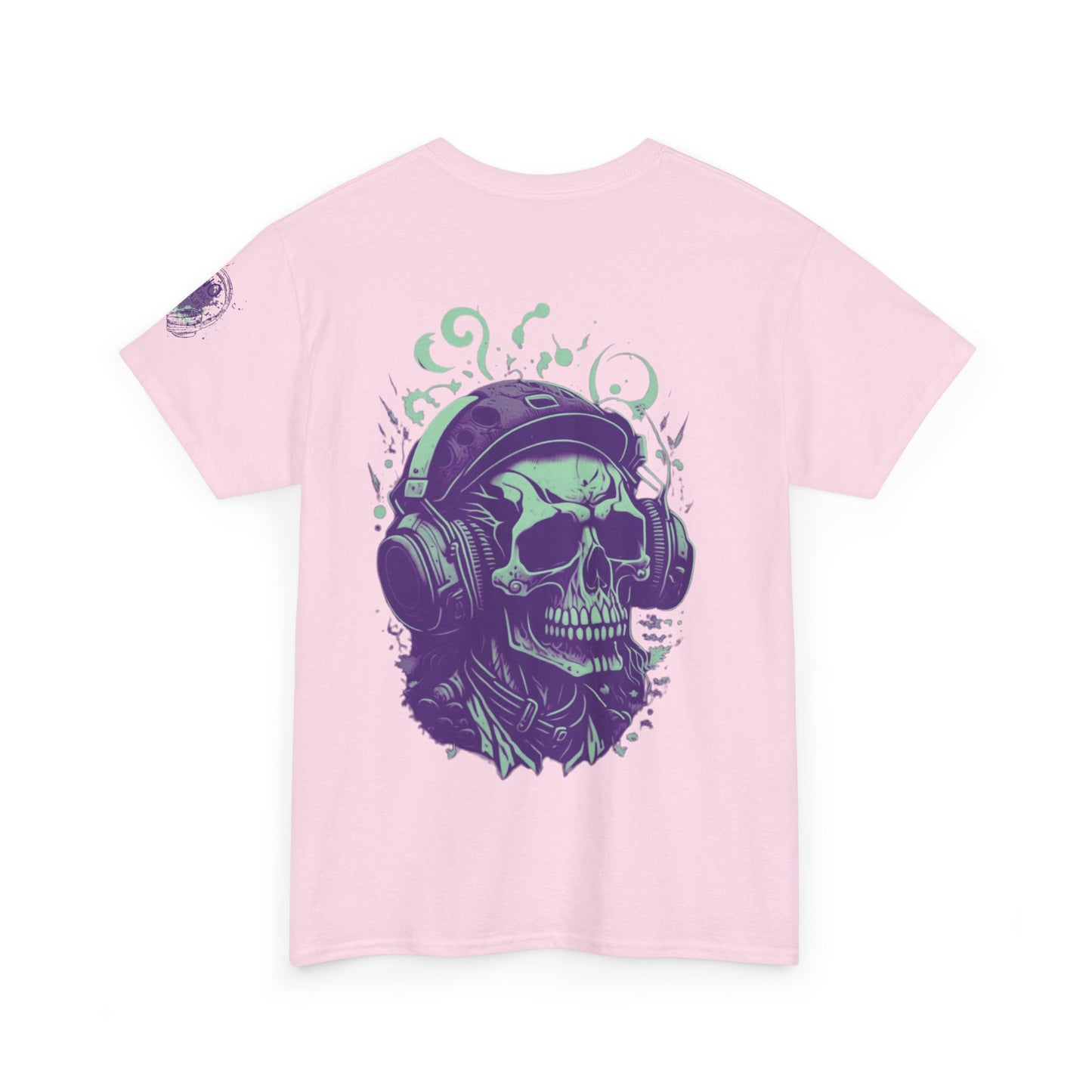 Unisex Heavy Cotton Tee  Muzic lover Skull Women Men T-shirt