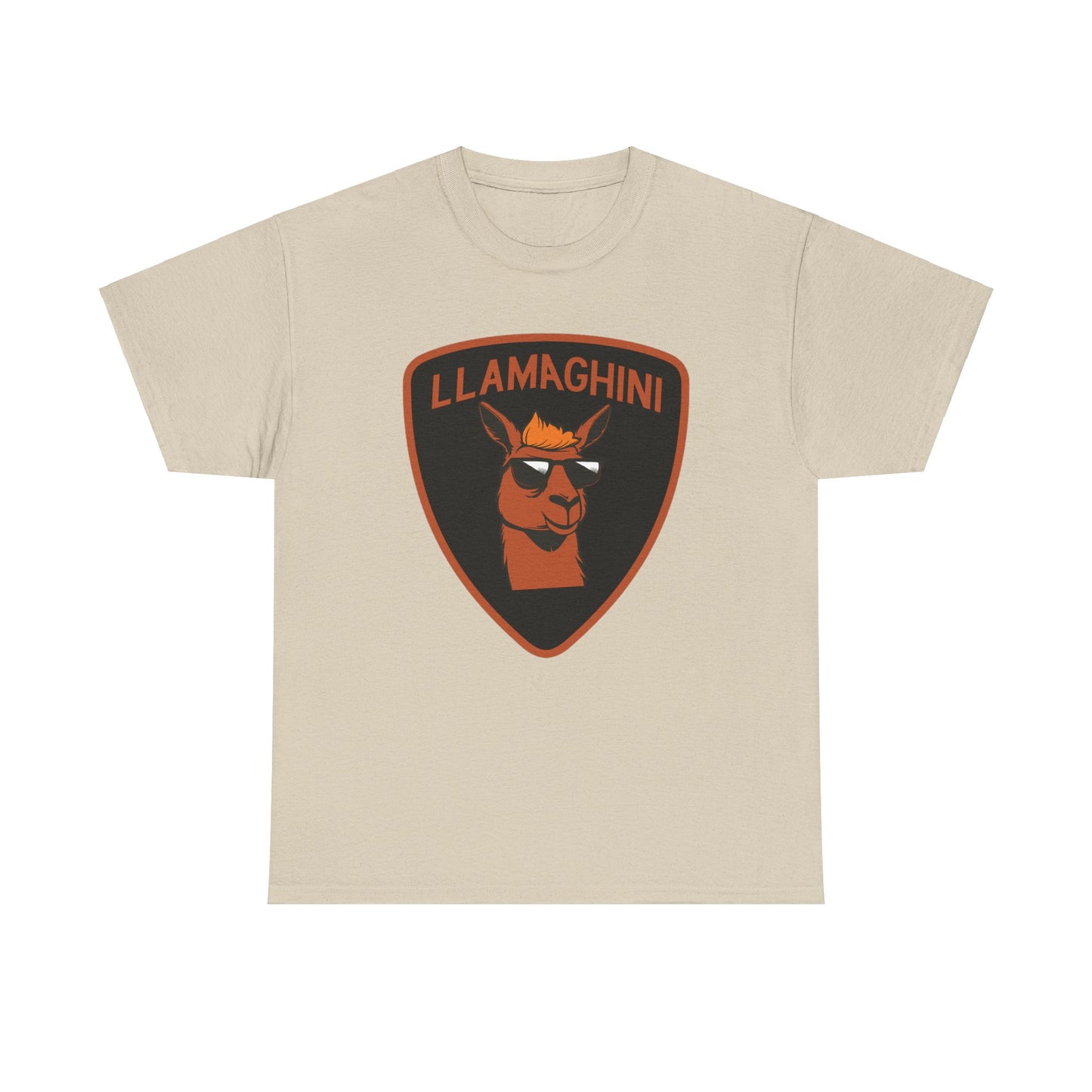 LLAMA Funny Tshirt Unisex Heavy Cotton Tee LLAMAGHINI