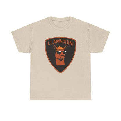 LLAMA Funny Tshirt Unisex Heavy Cotton Tee LLAMAGHINI