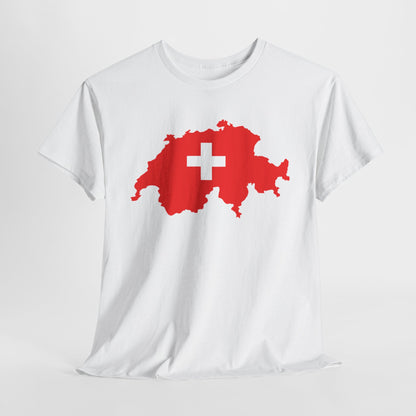 Unisex Heavy Cotton Tee Switzerland Football T-shirt Men Women