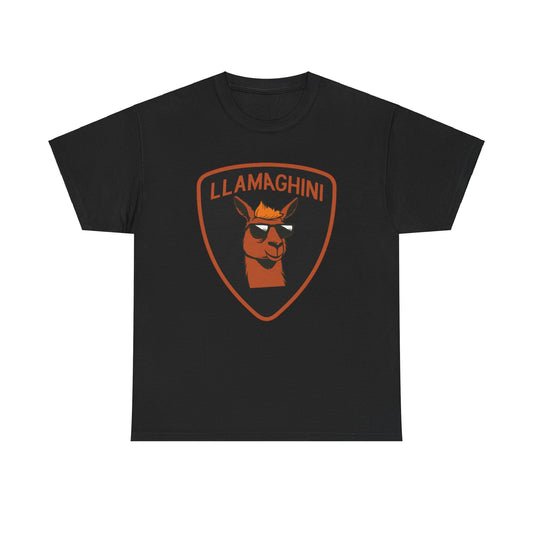 LLAMA Funny Tshirt Unisex Heavy Cotton Tee LLAMAGHINI