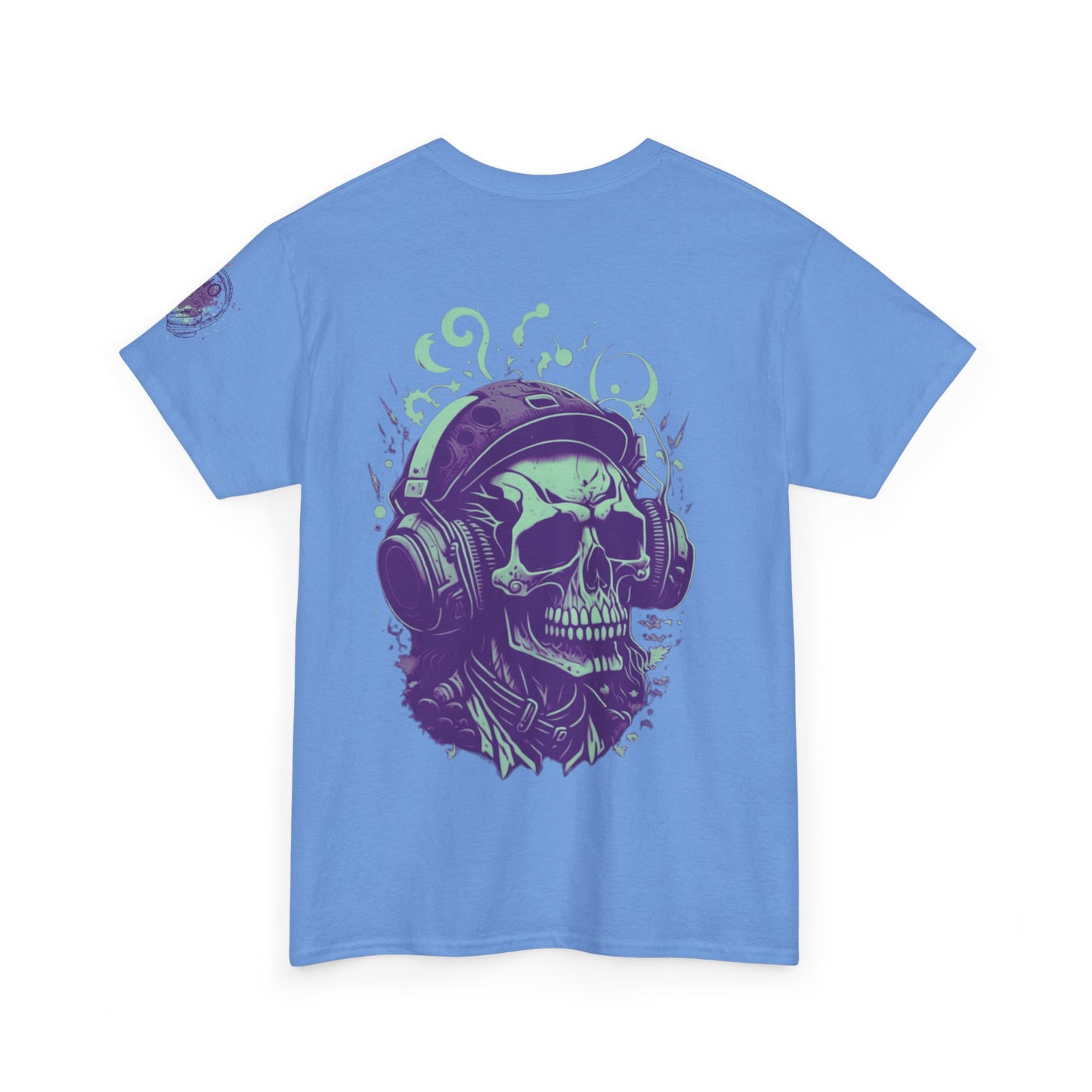 Unisex Heavy Cotton Tee  Muzic lover Skull Women Men T-shirt