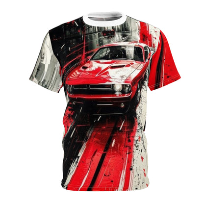 Unisex Cut & Sew Tee (AOP) American Muscle Car V8 Race Classic cars