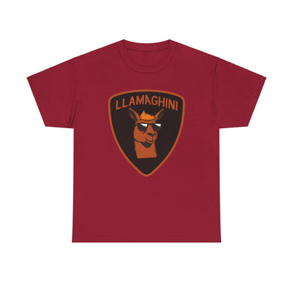 LLAMA Funny Tshirt Unisex Heavy Cotton Tee LLAMAGHINI