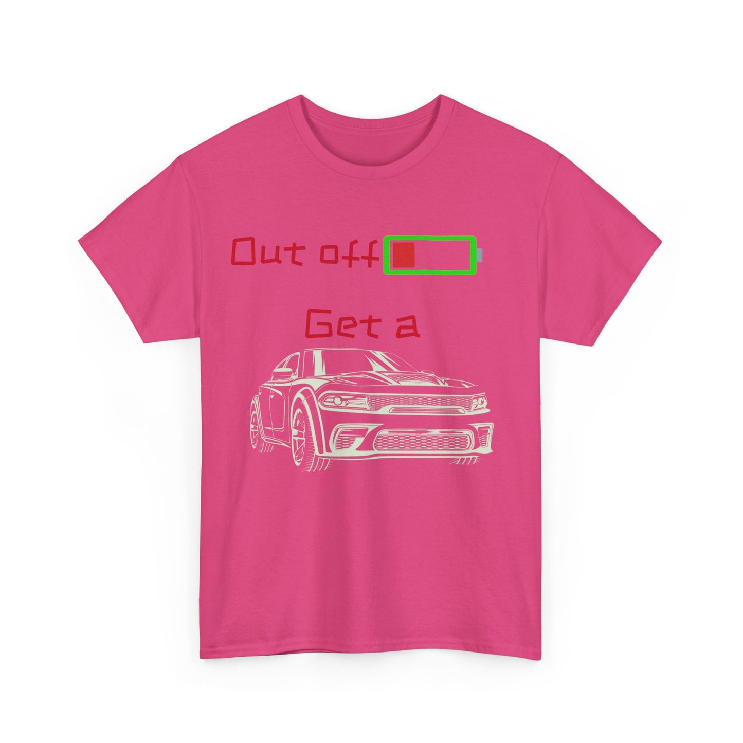 Unisex Heavy Cotton Tee Mopar Charger Battery Men Women Car American Muscle