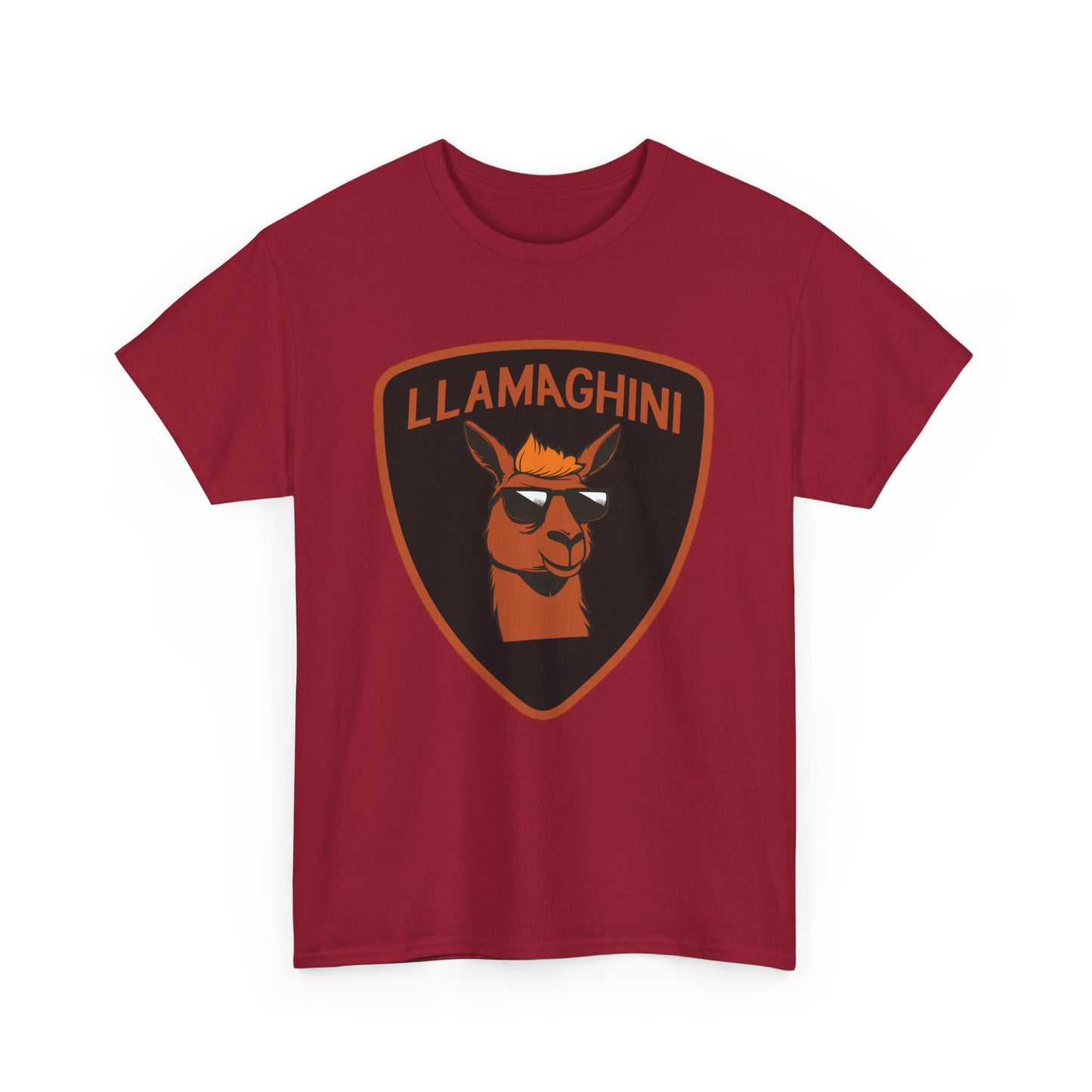 LLAMA Funny Tshirt Unisex Heavy Cotton Tee LLAMAGHINI