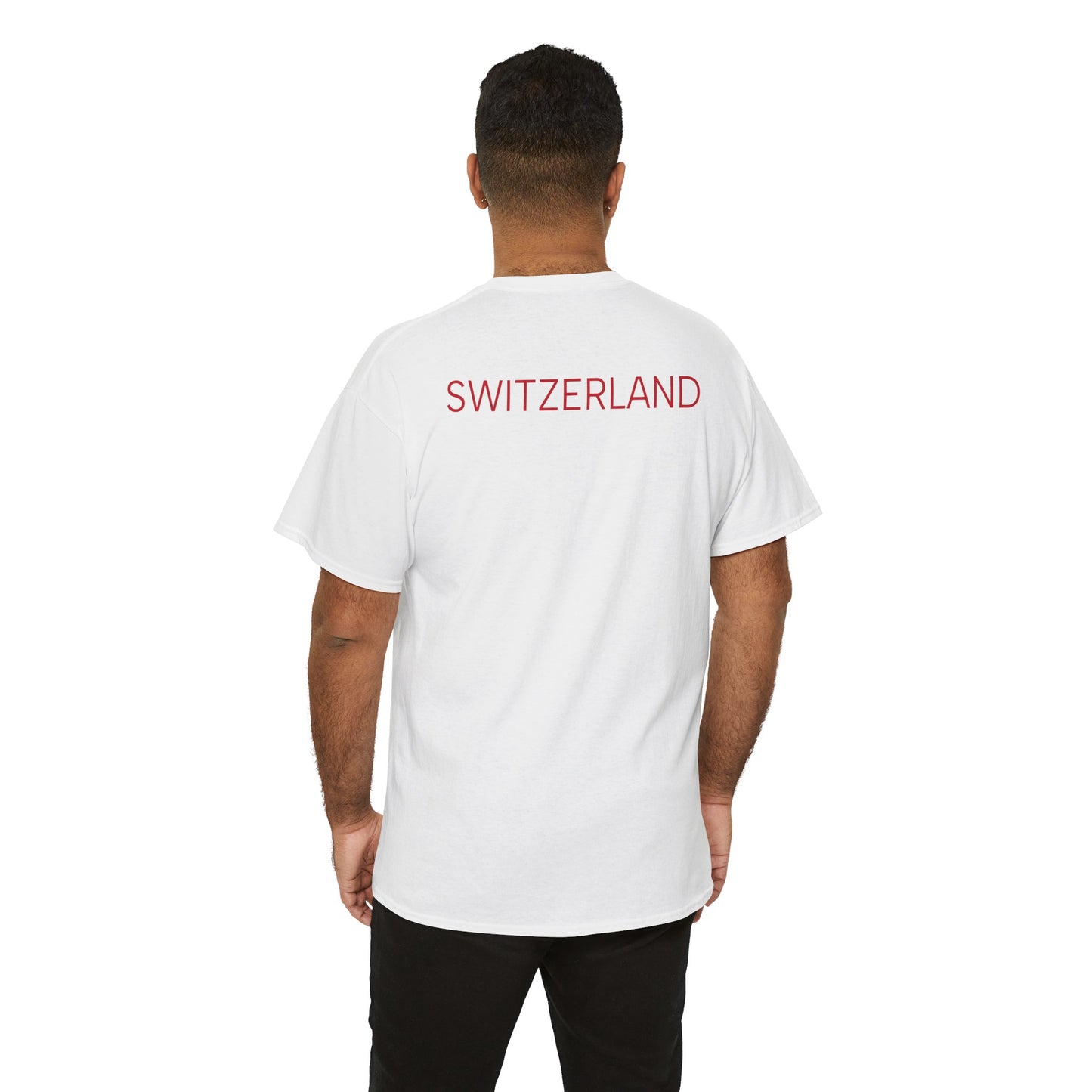 Unisex Heavy Cotton Tee Switzerland Football T-shirt Men Women