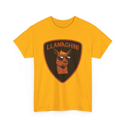 LLAMA Funny Tshirt Unisex Heavy Cotton Tee LLAMAGHINI