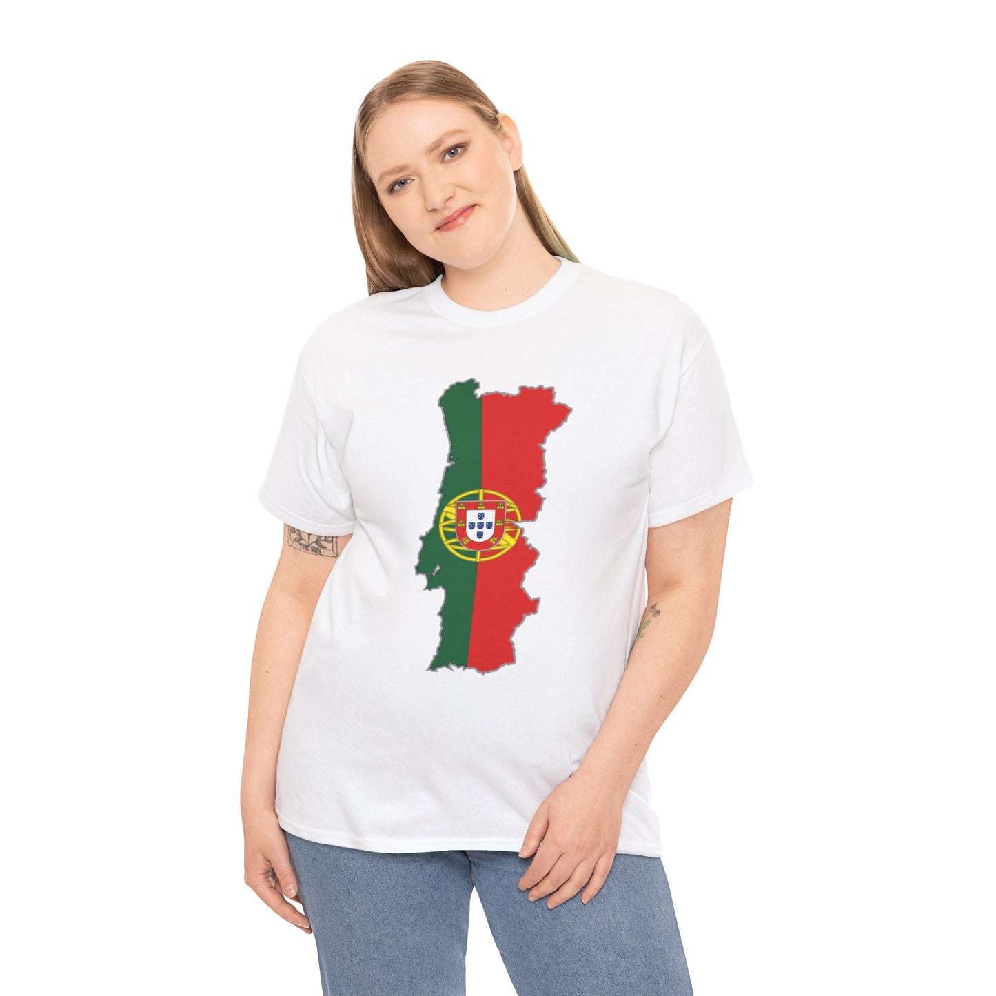 Unisex Heavy Cotton Tee  T-shirt Football Portugal Men Women