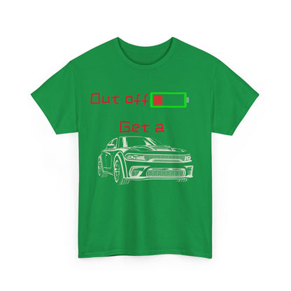 Unisex Heavy Cotton Tee Mopar Charger Battery Men Women Car American Muscle