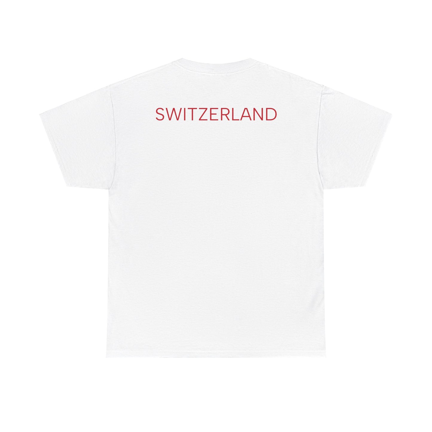 Unisex Heavy Cotton Tee Switzerland Football T-shirt Men Women