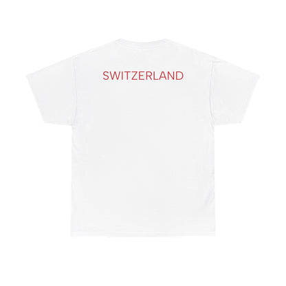 Unisex Heavy Cotton Tee Switzerland Football T-shirt Men Women