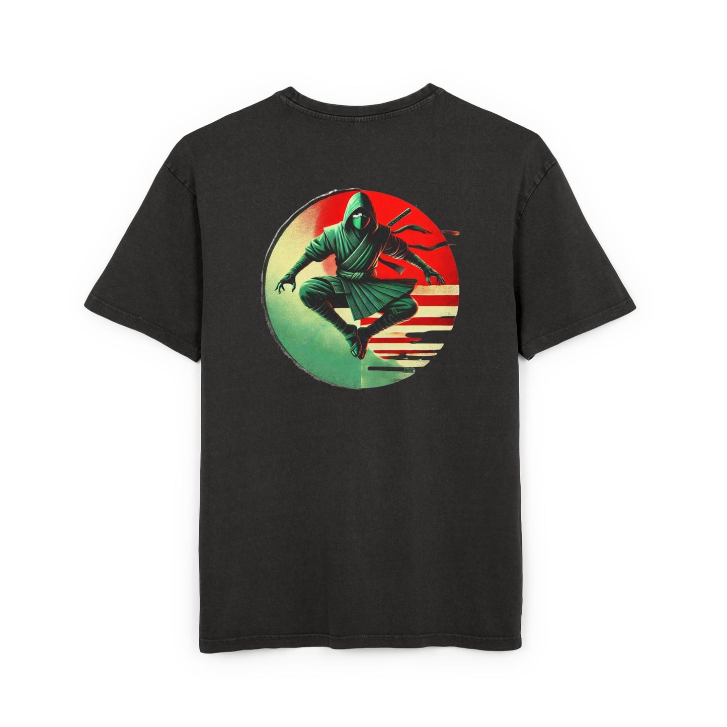 Acid Washed Tee - Flying Ninja Design