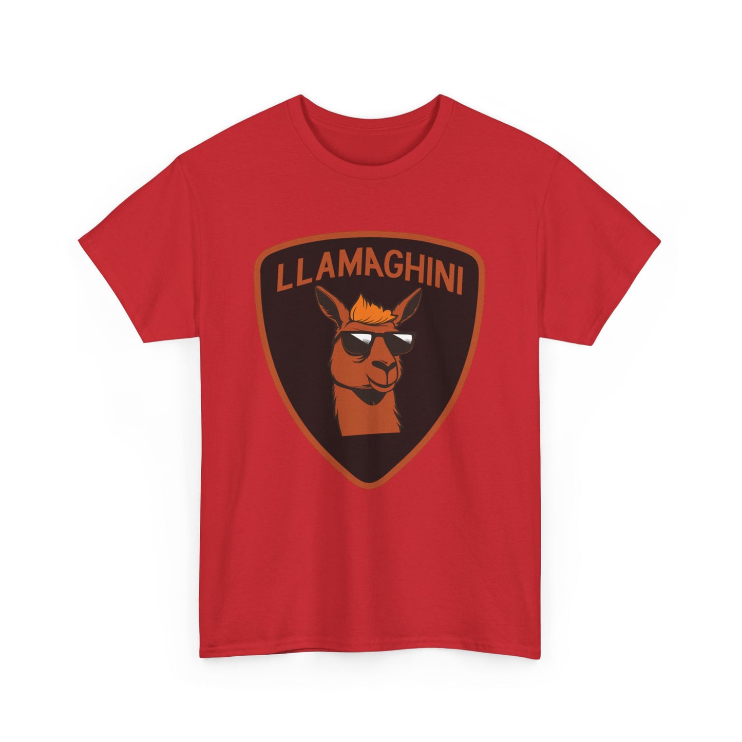 LLAMA Funny Tshirt Unisex Heavy Cotton Tee LLAMAGHINI